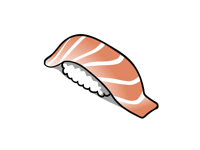 Appetizing sushi sticker