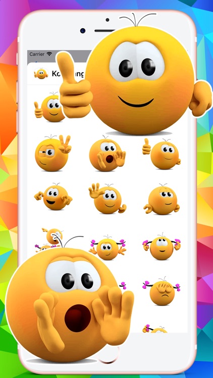 Banga Cute Emojis HD Stickers screenshot-0