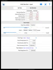 hvac pipe sizer - liquid ipad images 1