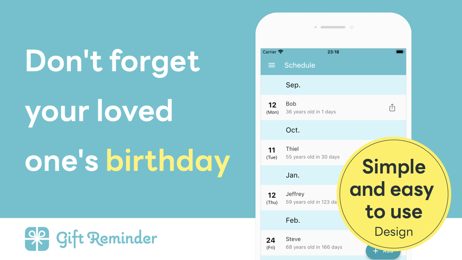 #1. Never Miss Birthdays & Events (iOS) 由: Yukihiro Ogawa