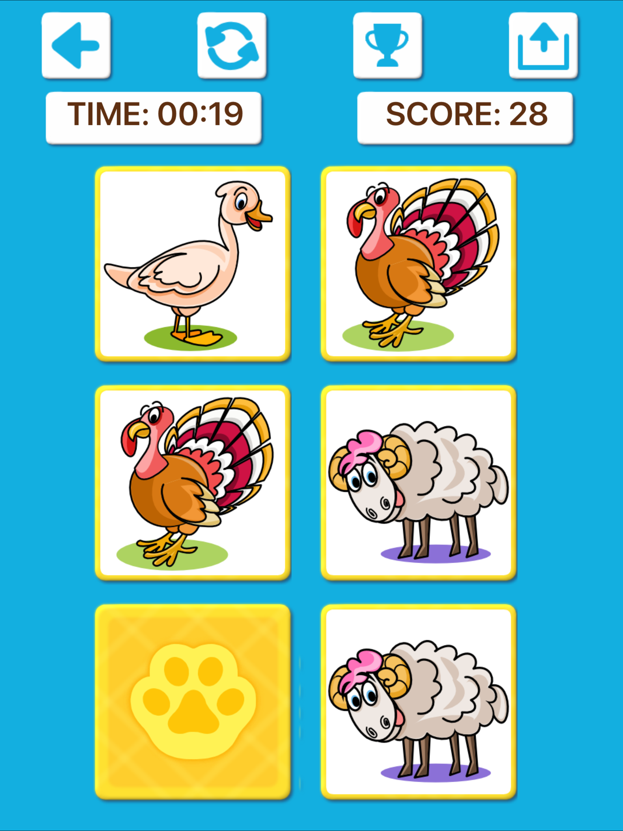 Animal Memory Matching Games