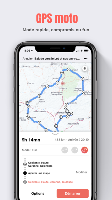 Liberty Rider - GPS moto & SOS Screenshot