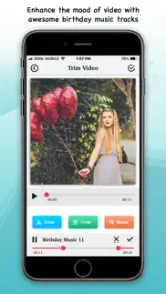 birthday music video maker iphone screenshot 2