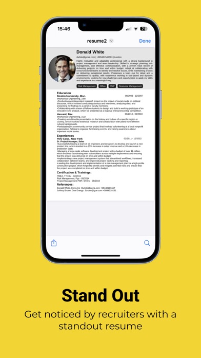 Resume Template - CV Maker PDF screenshot 2