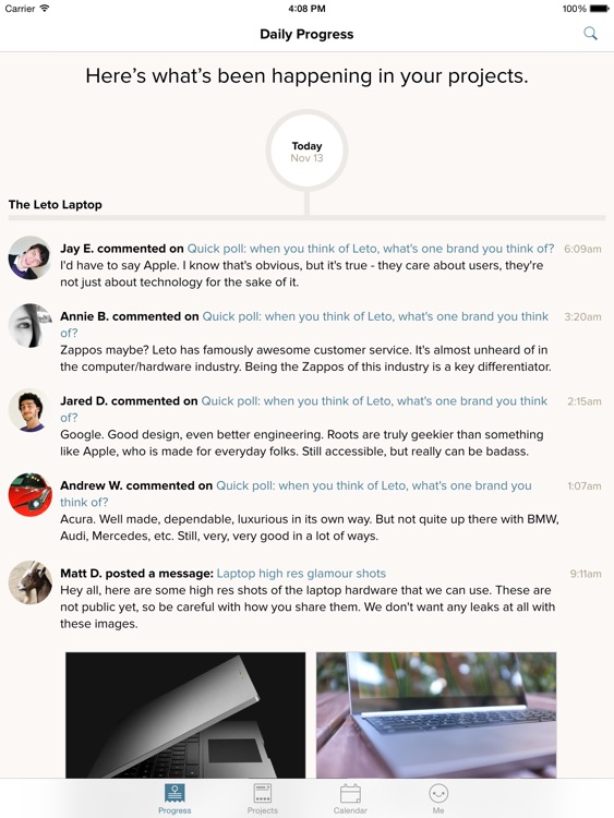 Basecamp 2 for iPad