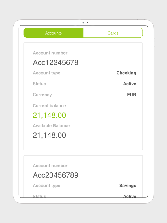EBANQ iPad screenshot 4 - Finance app