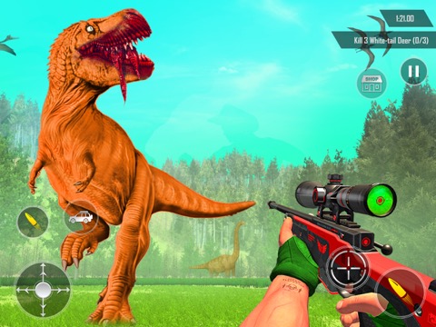 野生動物の恐竜狩りゲームのおすすめ画像5
