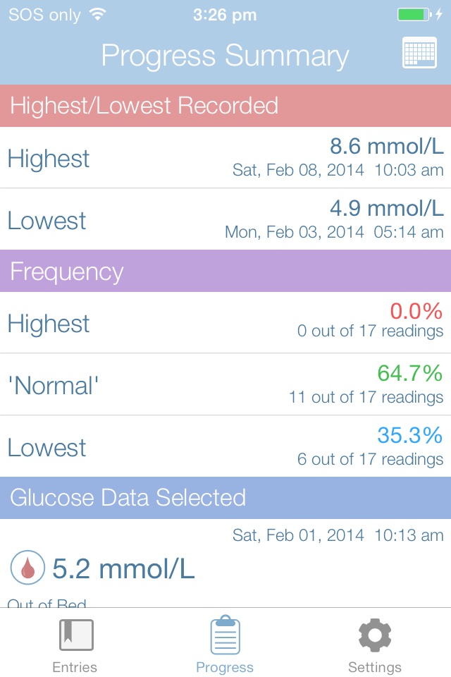 GlucoSweet - Diabetes Logbook screenshot 3