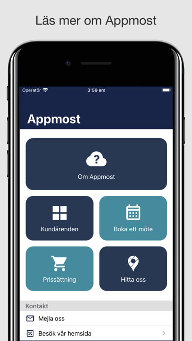 Appmost kundapp och UX-handbok Screenshot