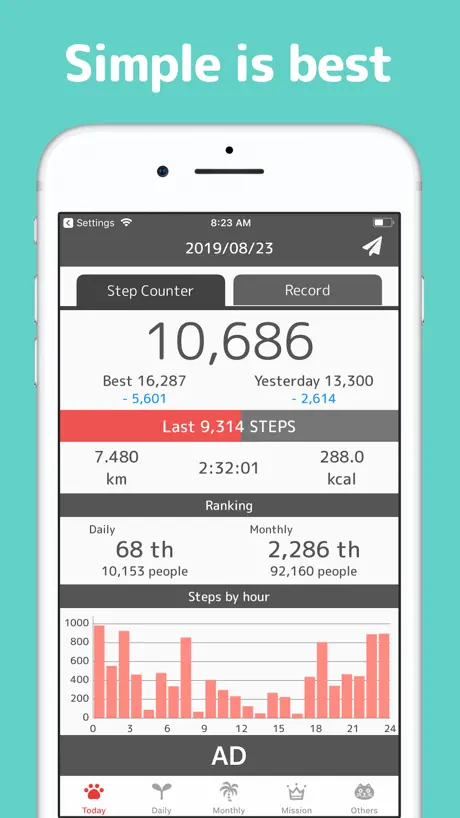 Step Counter POPOPO walk&run