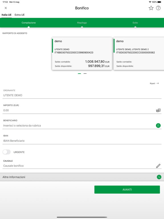 Carifermo Mobile iPad screenshot 2 - Finance app
