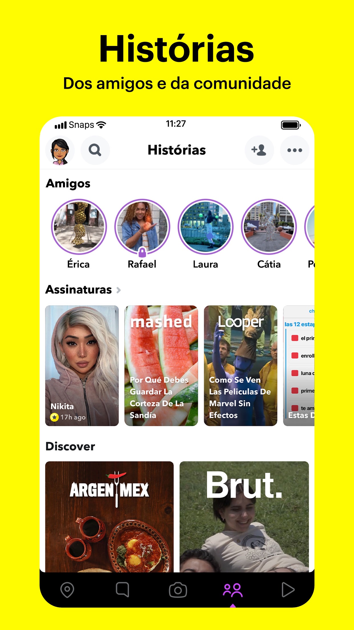 Screenshot do app Snapchat