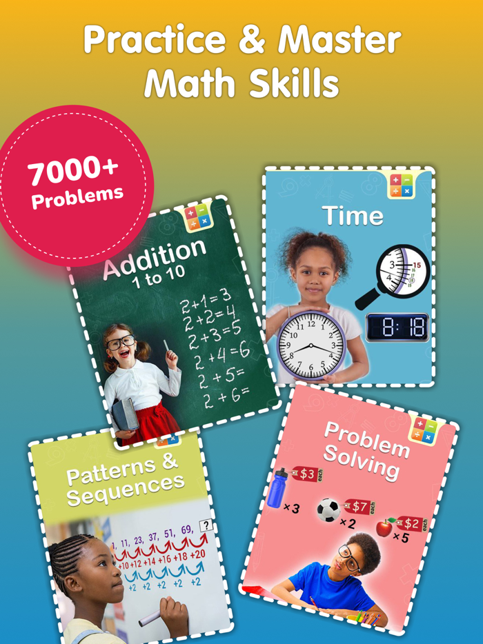 Kids Reading Math and Alphabet