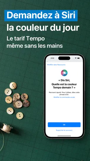 Capture d'écran de Couleur Tempo EDF Widget Jour sur iPhone 8