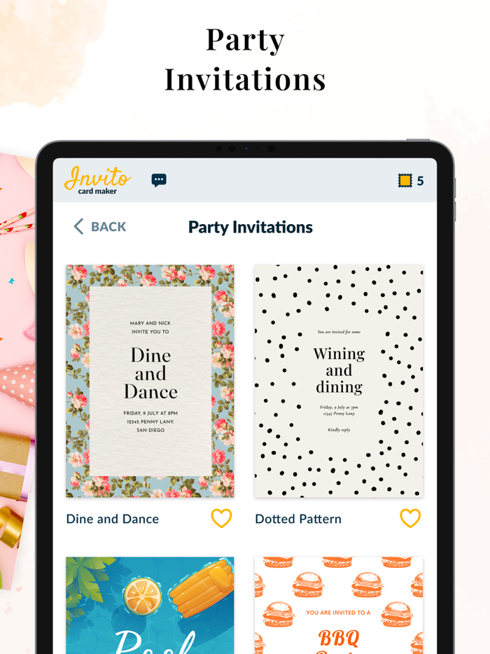 Invitation Maker Party Cards