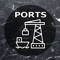 The application contains a complete database of all seaports in the world