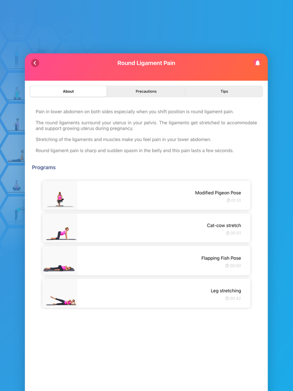 Prenatal Pregnancy Yoga Pilate iPad screenshot 6 - Health & Fitness app