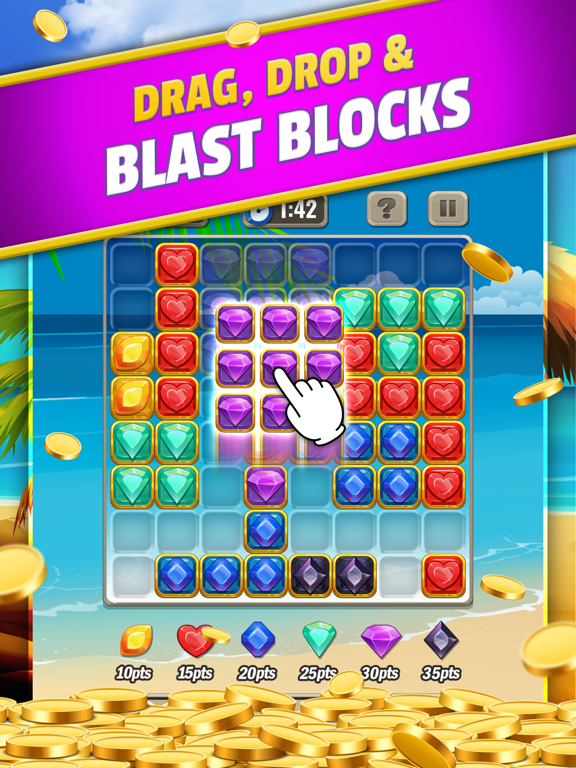 Screenshot #4 pour Jewel Blitz: Block Puzzle