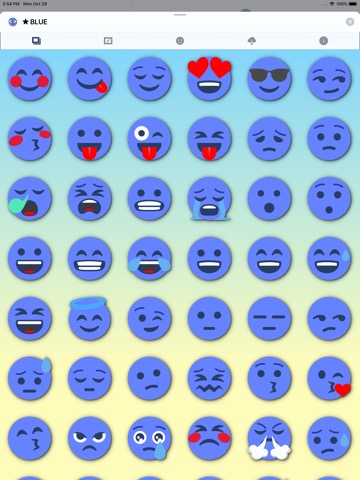 青い顔文字 • Stickersのおすすめ画像2