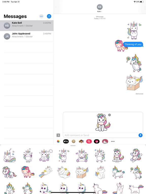 Screenshot #6 pour Fantasy Unicorn Stickers
