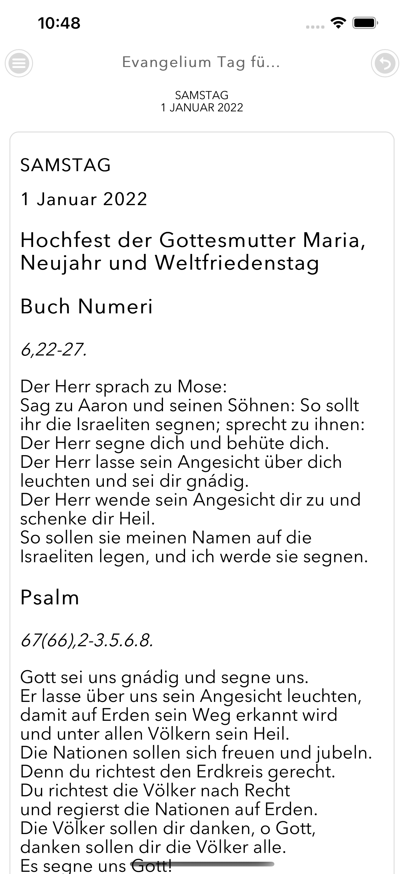 Evangelium Tag für Tag