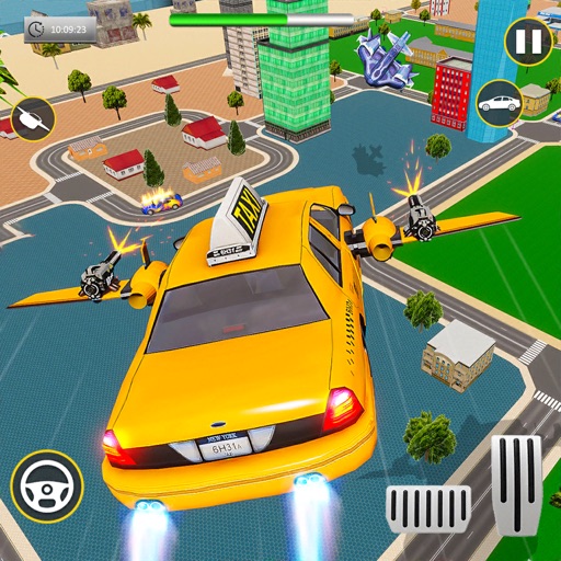Flying Taxi Robot Game iOS App