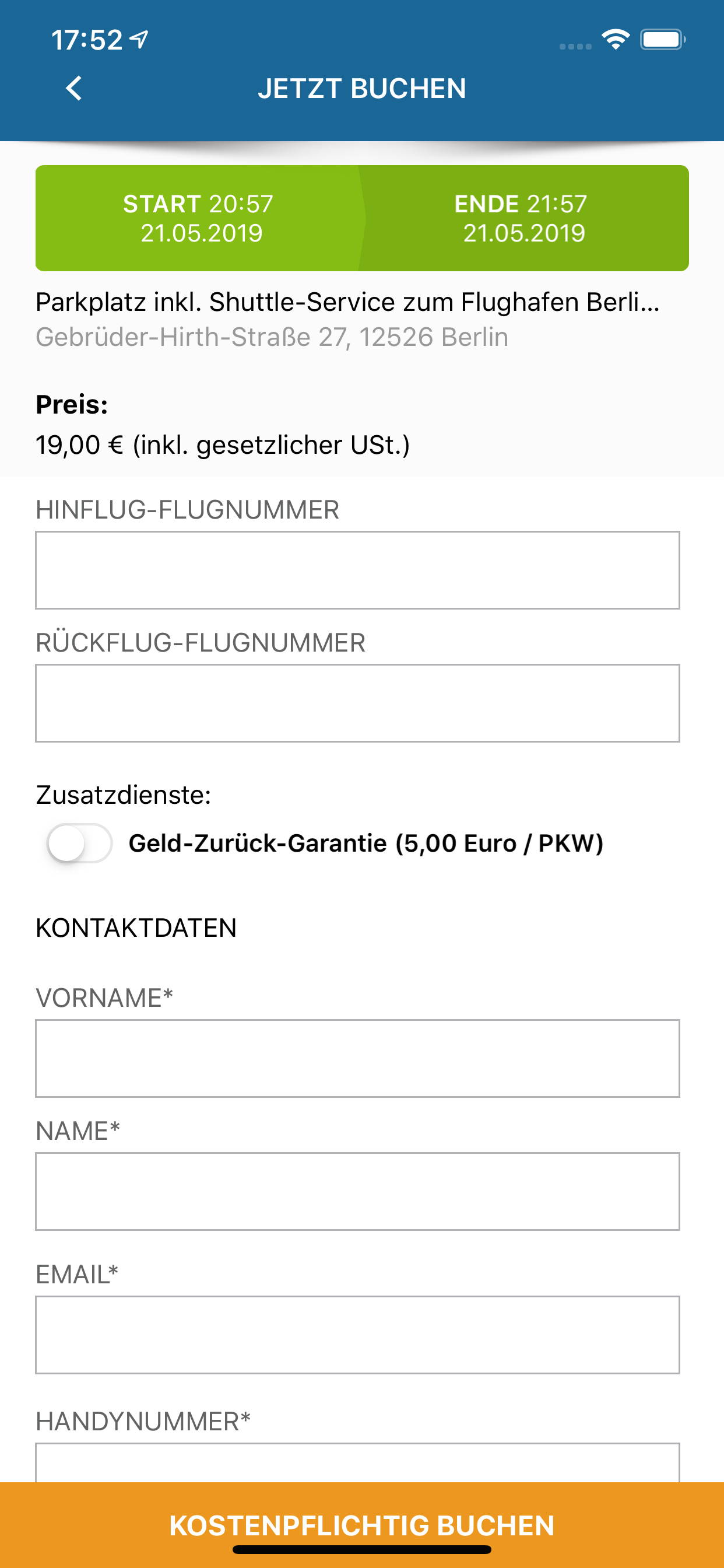 ParkingList - Parkplatz App