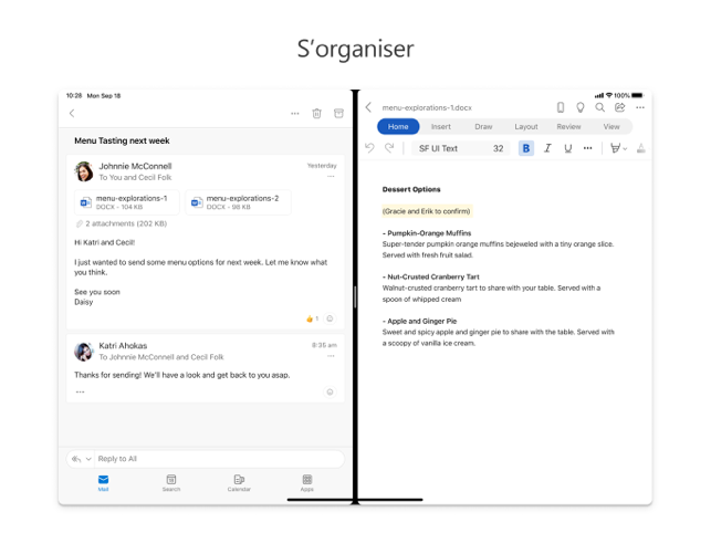 ‎Microsoft Outlook Capture d'écran