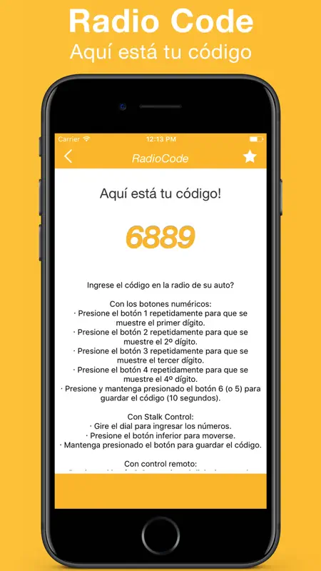 Código radio Renault screenshot 3 of 4