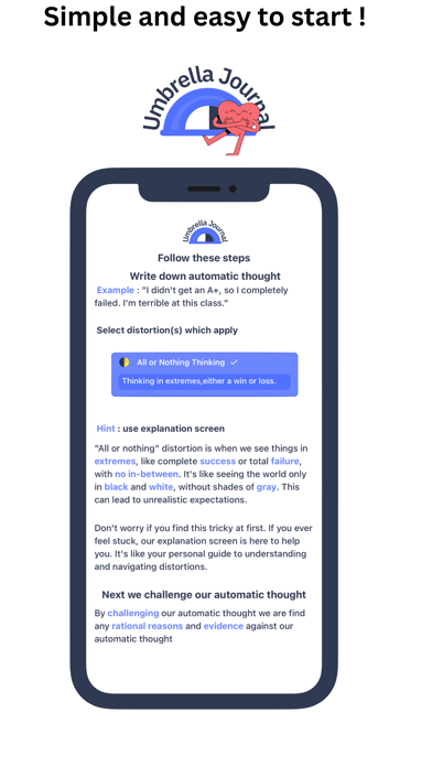 Umbrella Journal : Smart CBT Screenshot