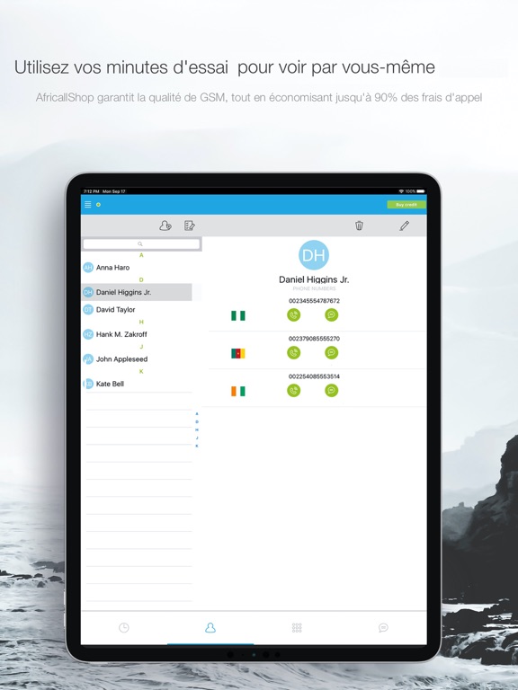 Africallshop - call Africa iPad screenshot 2 - Social Networking app