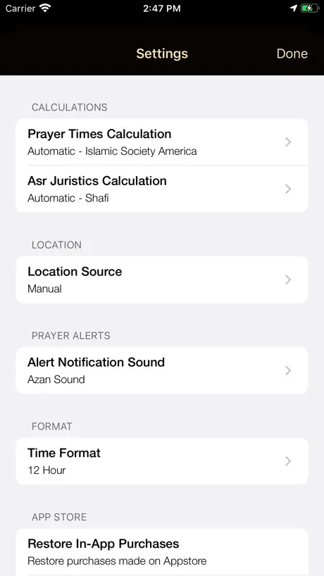iSalam: Salah Times
