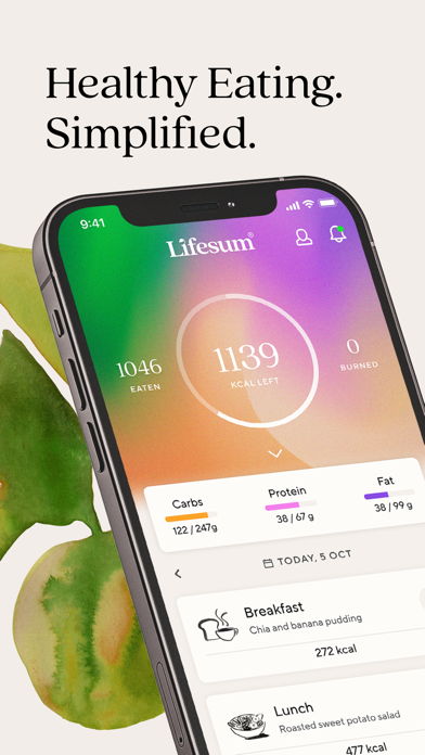 Lifesum: Food Tracker & Dietのおすすめ画像1