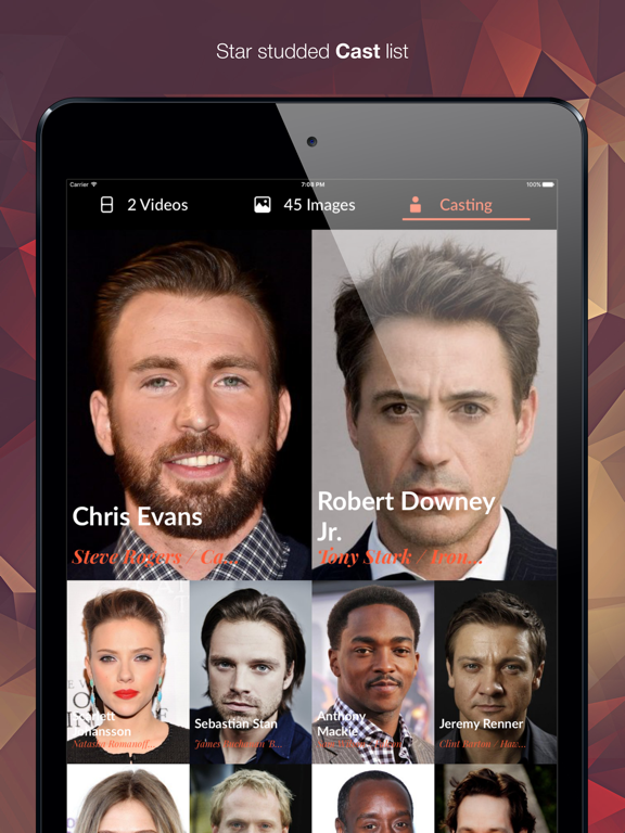 Show Time - Database of movies iPad screenshot