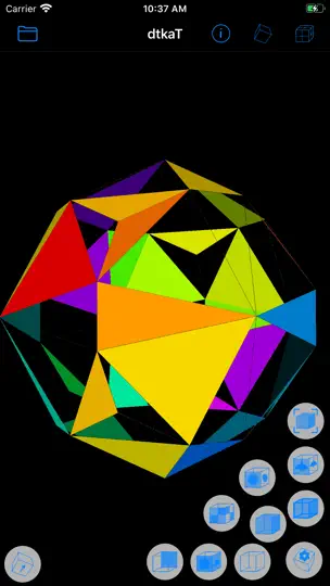 Capture d'écran de Polyhedra 3D sur iPhone 6