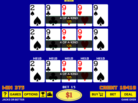Screenshot #5 pour The Classic Video Poker