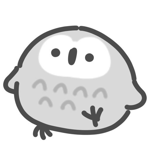 gray owl sticker