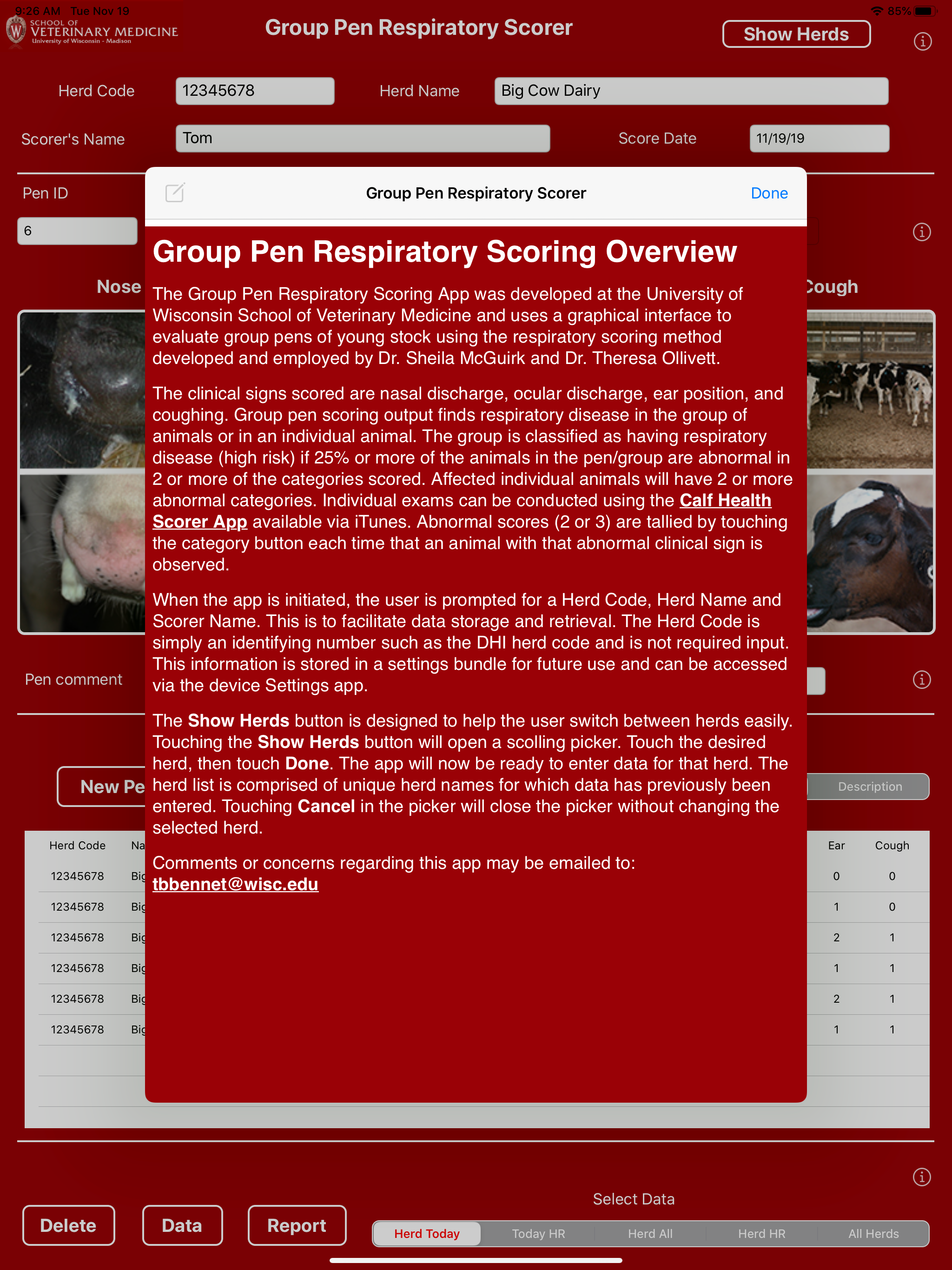 Group Pen Respiratory Scorer screenshot 15