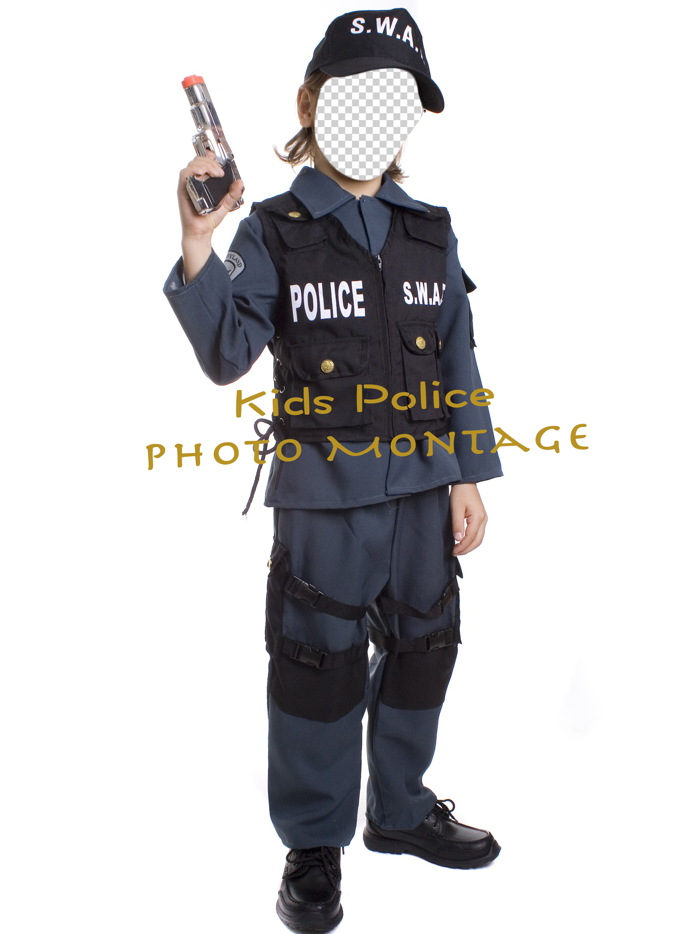Kids Police Photo Montage