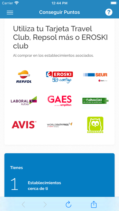 Travel Club App Screenshot