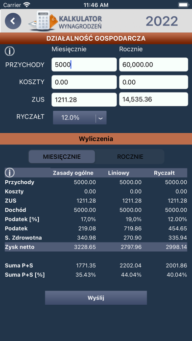 Polish Salary Calculator Screenshot