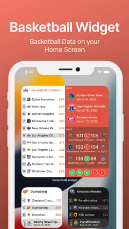 Game screenshot Standings - Basketball Widget mod apk