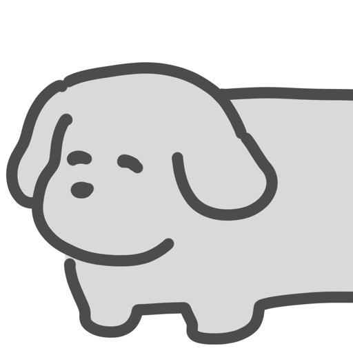 gray dachshund sticker
