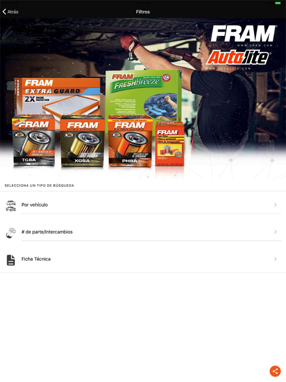 Afinación FRAM Autolite iPad screenshot 2 - Shopping app