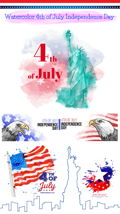 4th of July - Watercolor Pack Screenshot