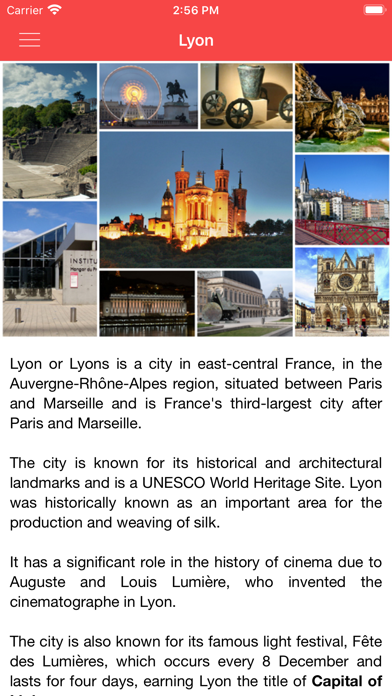 Screenshot #1 pour Lyon City Guide