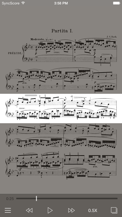 Screenshot #1 pour Bach Partitas - SyncScore