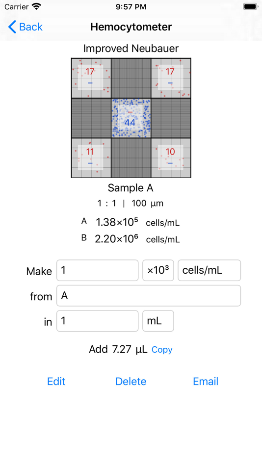 #5. Hemocytometer Sidekick (iOS) 由: Nicholas Bauer