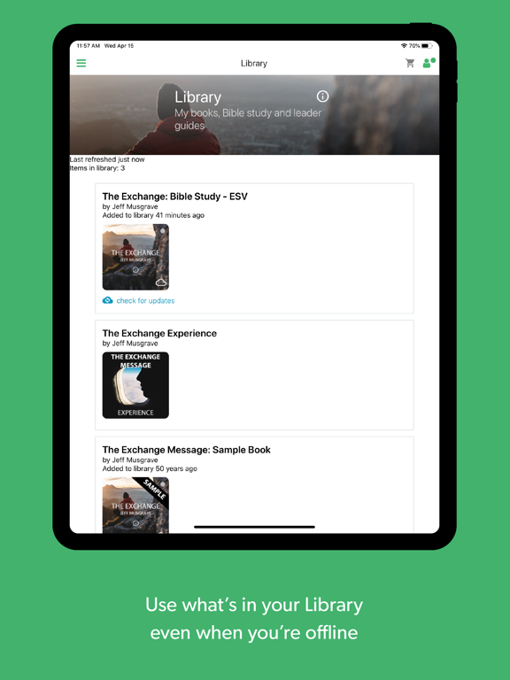 Exchange Message iPad screenshot 4 - Book app