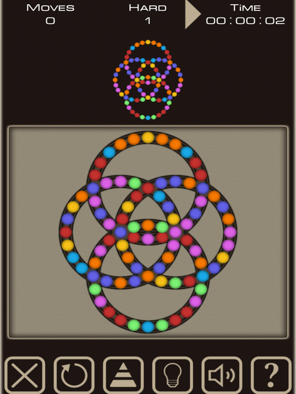 Balls on rings iPad screenshot